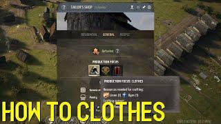 How to Make Clothes , Gambesons & Cloaks in Manor Lords (Guide)