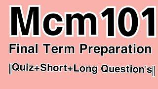 |Mcm101 final term exam preparation|Quiz+Short+Long Question's||Life Star Academy||By Rj Ray Afzal|