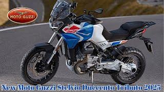 1,042cc | Weight: 246 Kg | 115 Hp | Seat: 830mm | Moto Guzzi Stelvio Duecento Tributo 2025