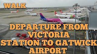 Departure from Victoria Station to London Gatwick Airport and British Airways Lounge Tour