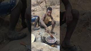 Wow,,  Bushmen Preparing Their Daily Delicious Meal For Lunch Middle Of Nowhere ️️️️#nature