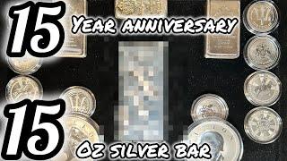 SCOTTSDALE MINT releases a 15oz silver bar for their 15 year anniversary