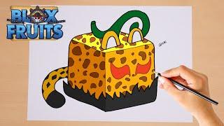 How to draw Leopard Blox Fruit | Step by step | Easy drawing | Blox Fruits