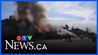 Shocking video shows Langley home explosion