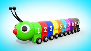 LEARNING COLOR ADN NUMBERS Colorful Caterpillar | Learning to count from 1 to 10