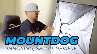 Mountdog Softbox Lighting Kit for Photo and Video Cheap under $50! Unboxing, Review, Assembly Setup