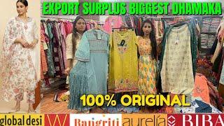 Cheapest Export Surplus | W Biba Aureila 100% Original | Kurti & Skd | WHOLESALE From Big Warehouse