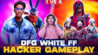 @dfgwhiteff  1 VS 4 HACKER GAMEPLAY ON LIVE EXPOSED NO MORE LEGEND FREE FIRE IN TELUGU #DFG