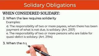 Joint and Solidary Obligations (Part 2)