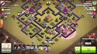 EPIC TH8 Gowipe attack vs maxed out Townhall 8