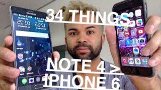 34 Things The Samsung Galaxy Note 4 can DO, iPhone 6 CAN'T!