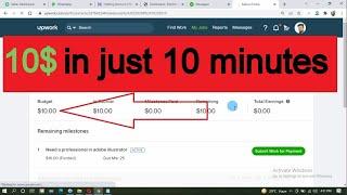 Upwork Live Project $10 in just 10 minutes Live