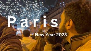 My First Vlog Hindi 2023 - New Year Celebration Paris - Arc De Triomphe - Eiffel Tower