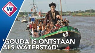 Historische schepen varen Gouda binnen - OMROEP WEST