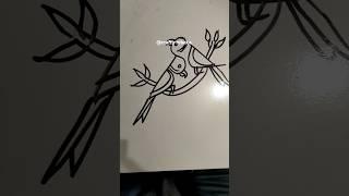 how to draw bird with S. #reels #craft #paperart #crafty rebeka#papercuttin#artandcraft