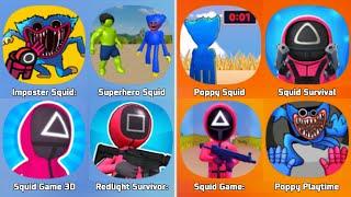 Imposter Squid, Survival 456, Superhero Squid,  Poppy Playtime, Squid Survival, Squid Game 3D