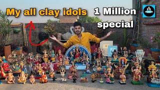 देखिए मैंने अभी तक कितनी मूर्तियां बनाई हैं | My all clay idols(part-1) | 1 Million Special