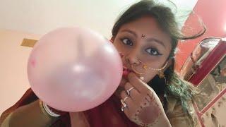 Blowing up Balloons in Saree#challenge  #youtubetrends #trending #livechallenge #yt #balloon #viral