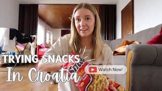 American Trying Croatia Food | Croatian Snacks | Croatia Vlog