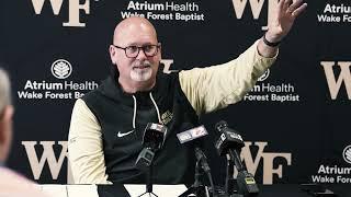 Wake Forest Basketball Media Day press conference with coach Steve Forbes