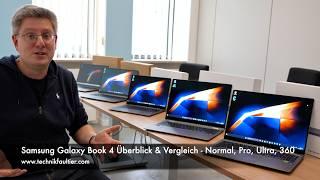 Samsung Galaxy Book 4 Überblick & Vergleich - Normal, Pro, Ultra, 360