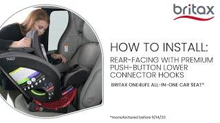 How To Install Britax One4Life All-In-One Car Seats Rear-Facing With Lower Connectors