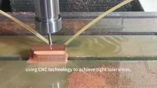 Precision Manufacturing CNC Red Copper Component#cncmachining #rapidmanufacturing