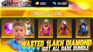 Wasted 50,000 Diamonds | Got All Rare Bundle From Diwali Wish EventFree Fire - Garena Free Fire