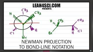 Newman Projection to Bond Line Notation Trick Leah4sci