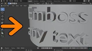 Emboss Any Text On Curved Surface | Bend Any Text | Part 5 in Text Effects | Blender Eevee & Cycles