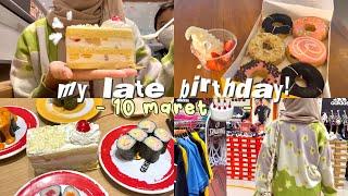 my late birthdayvlog real life#11 - what i eat in my bdayy w/ marsya & sulthan -