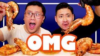 THE LARGEST SHRIMP WE'VE EVER EATEN - MUKBANG