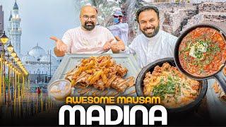 Awesome Weather in Madina  Delicious Street Food in Beautiful Garden & Zyaraat 