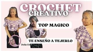 TOP MAGICO versátil, loco, osado, creativo #crochetcreativo #crocheting #crochetcrazy #doñacelia