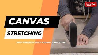 How to Stretch Canvas, and Prime it with a Rabbit-Skin Glue. Learn Painting with Vlad Milan Duchev.