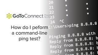 How do I perform a command-line ping test?