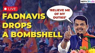 Devendra Fadnavis LIVE News | Fadnavis Seeks To Move Out Of Maharashtra Govt | Elections News