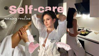 Self Care evening routine  | DIY manicure, everything shower, skincare, gym, Ultrahuman ring