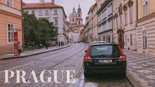 Relaxing Morning Walk in Prague - Riverside & Mala Strana - Historic City Ambiance - 4k ASMR