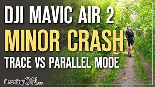 DJI Mavic Air 2 CRASH - ActiveTrack 'Trace' & 'Parallel' Mode Tutorial/Review