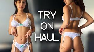 Try on Haul. Trying on white lingerie - Sofia Vlog - Jenny Taborda
