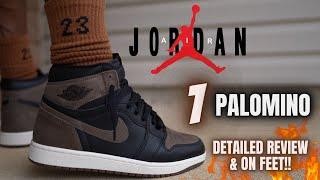 JORDAN 1 PALOMINO DETAILED REVIEW & ON FEET W LACE SWAPS & OUTFIT IDEA!!