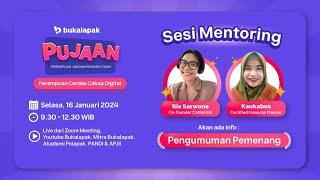 Sesi Awarding Kompetisi Modal PUJAAN: Perempuan Cerdas Cakap Digital