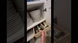 Хранение посуды #лайфхаки #lifehacks #организацияпространства #кухня #организаторпространства