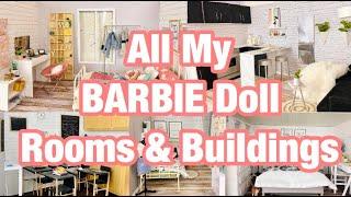 All My Barbie Doll Rooms & Buildings Review!! Handmade