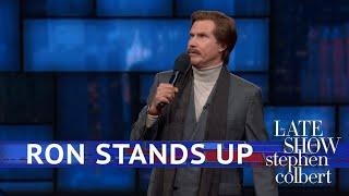 Ron Burgundy's EXCLUSIVE Stand-Up Comedy Debut On The Late Show