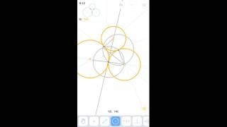 Euclidea - 9. Йота (Iota) - 9.12 - Три окружности - 2
