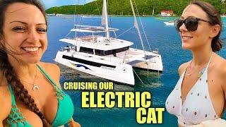 Cruising our HYBRID ELECTRIC CATAMARAN in Thailand