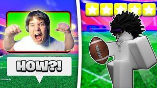 INSANE STREAMER CHALLENGE 1 LOSS = $500! (Roblox Football Legends)