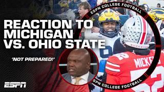 The Game Reaction: Ohio State was NOT PREPARED for Michigan - Booger McFarland | ESPN CFB